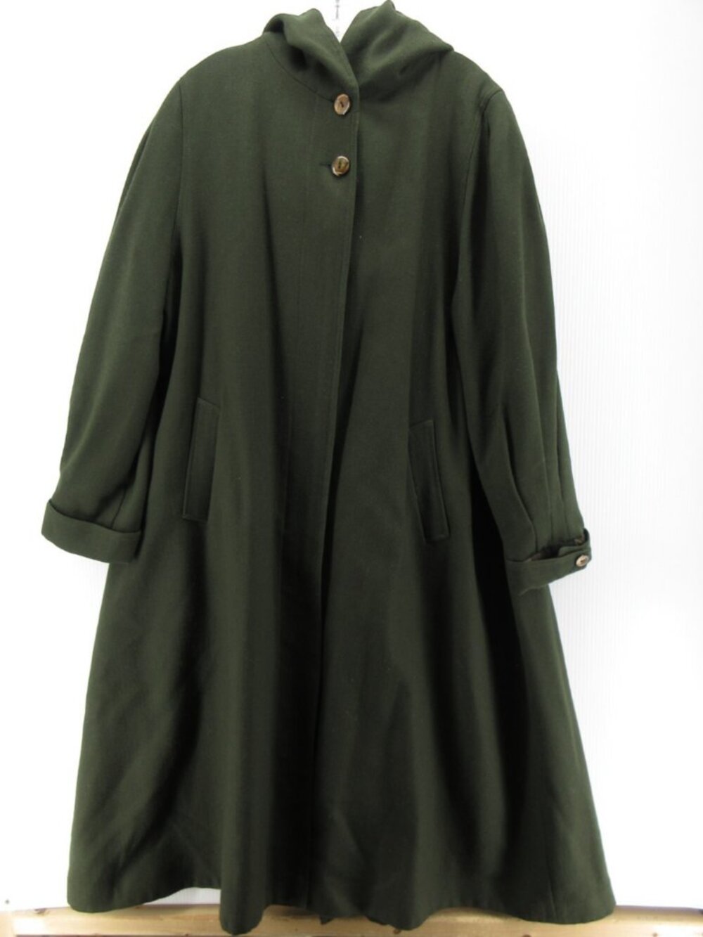 VINTAGE Avoca Jacket XL Wool Swing Coat Herringbone Hoodie Ireland *